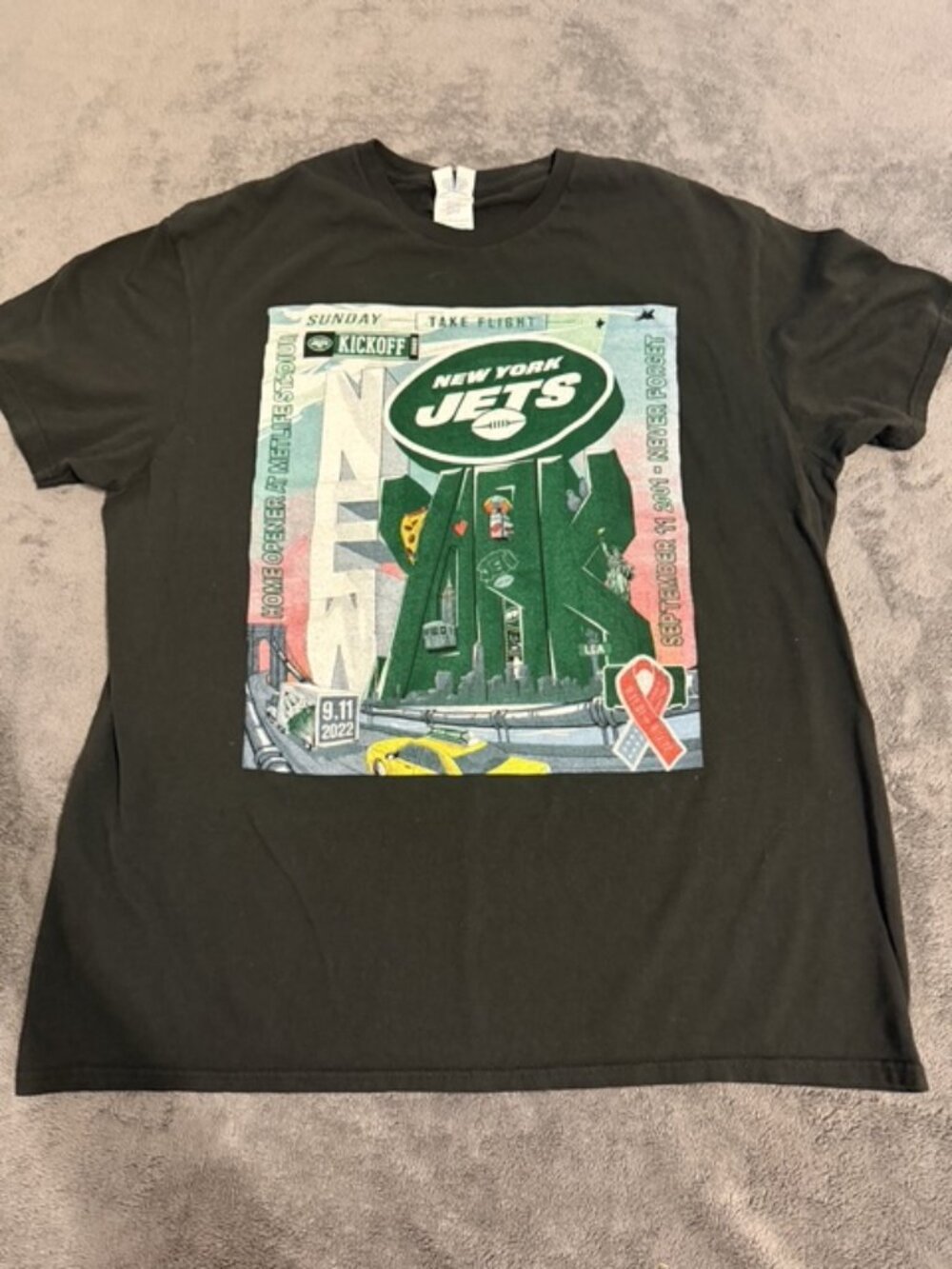 title: NY Jets 2022 Season T-Shirt Mens XL Black Roster Graphic